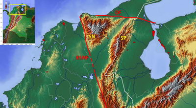 Topographic Map of the Cesar Rancheri a Basin Colombia 400